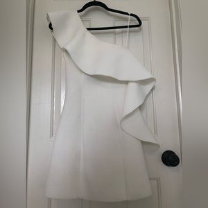 ASOS Design, One Shoulder Ruffle, A-line Dress, Size 8